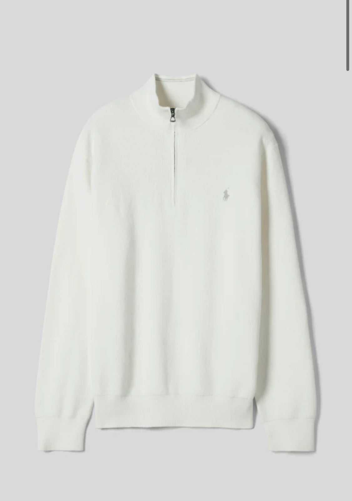 Polo Ralph Lauren Mesh-Knit Cotton Quater Zip Sweater