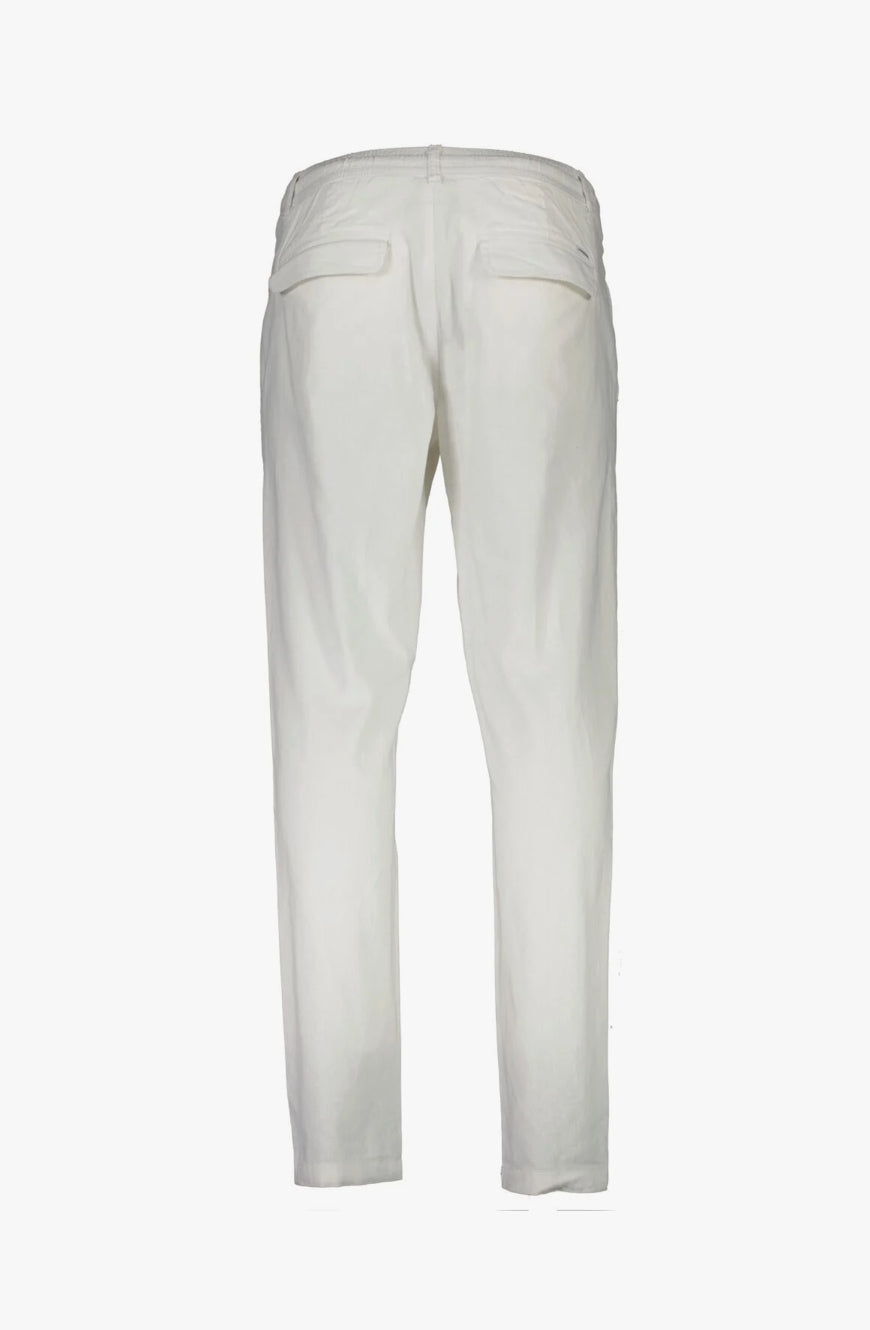 Lindbergh White Linnebyxor Tapered Fit