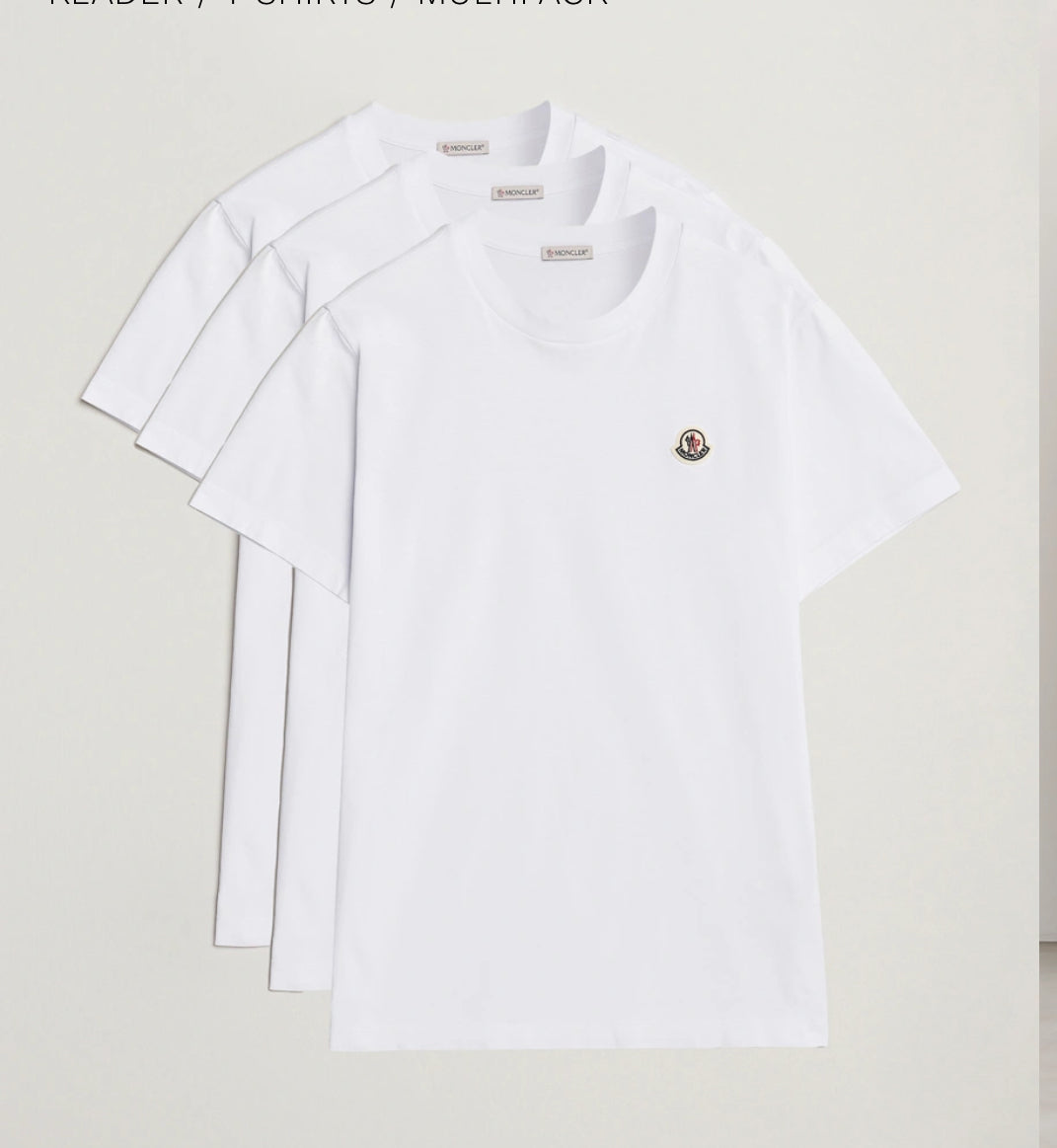 Moncler 3 Pack Logo T-Shirts