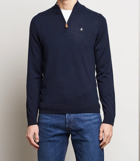 Morris Half Zip Navy