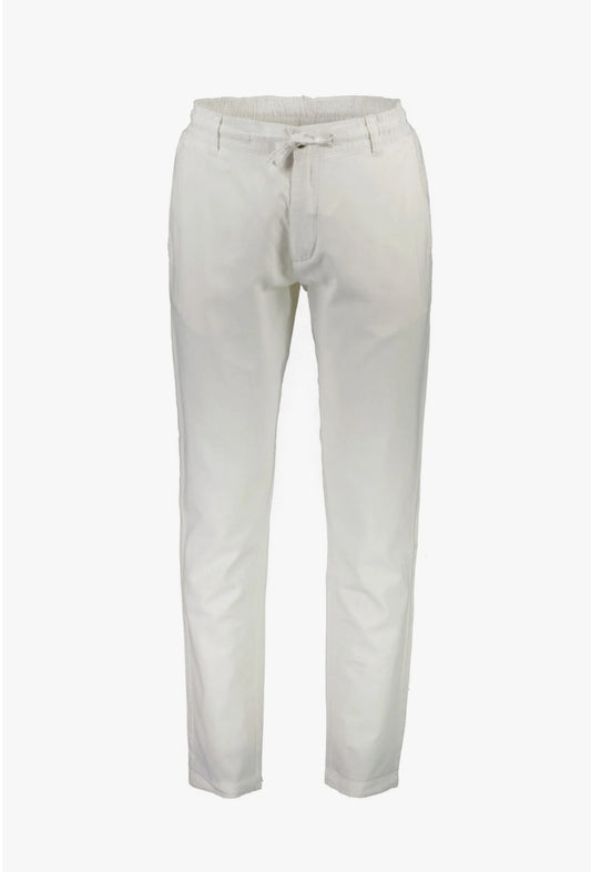 Lindbergh White Linnebyxor Tapered Fit